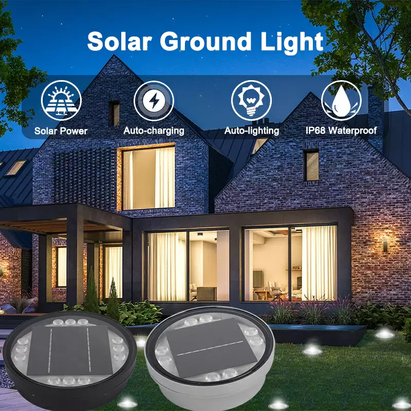 Low-profile solar lawn marker lights for pathways and garden edges