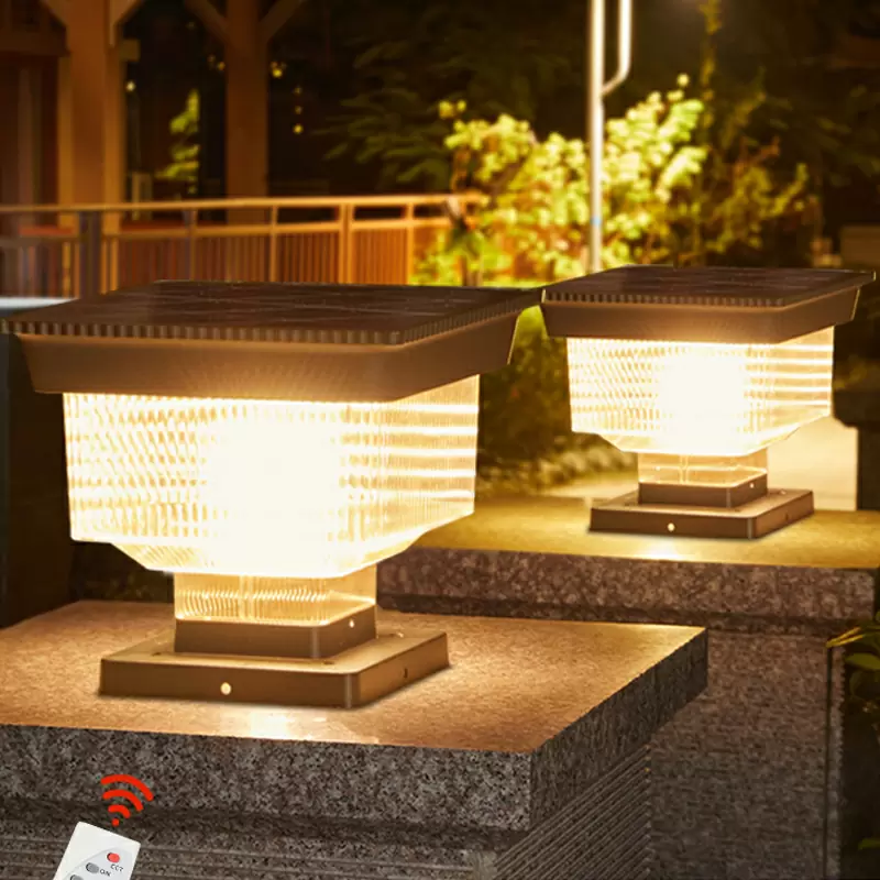 Solar pillar light fixture for gates, walls, and outdoor posts